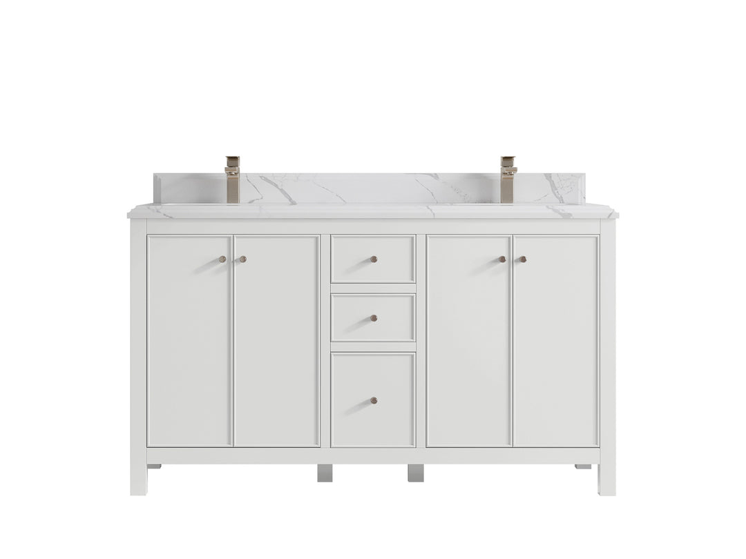 Chicago 60 in. W x 22 in. D Double Sink Bathroom Vanity