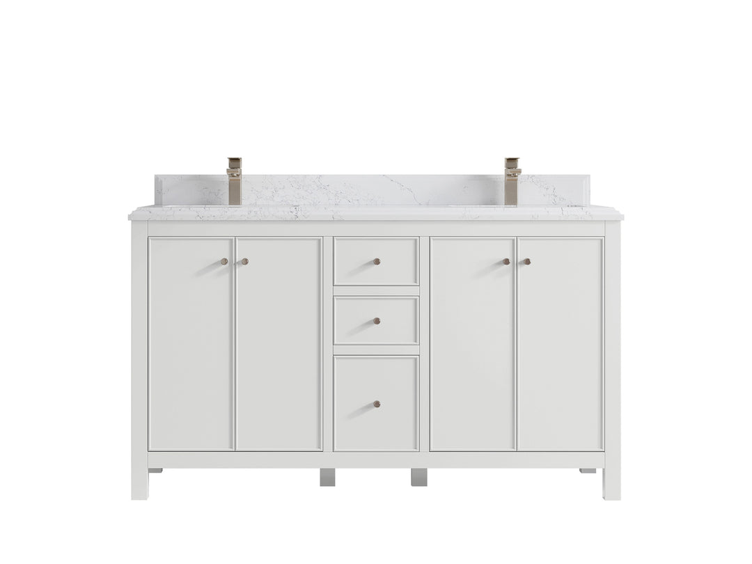 Chicago 60 in. W x 22 in. D Double Sink Bathroom Vanity