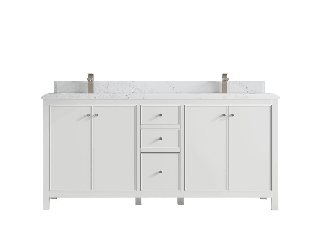 Chicago 72 in. W x 22 in. D Double Sink Bathroom Vanity