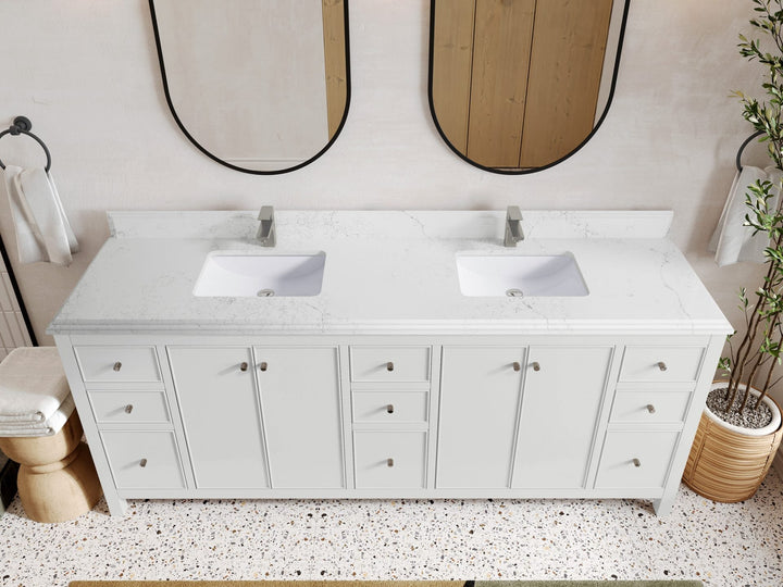 Chicago 84 in. W x 22 in. D Double Sink Bathroom Vanity - photo 24