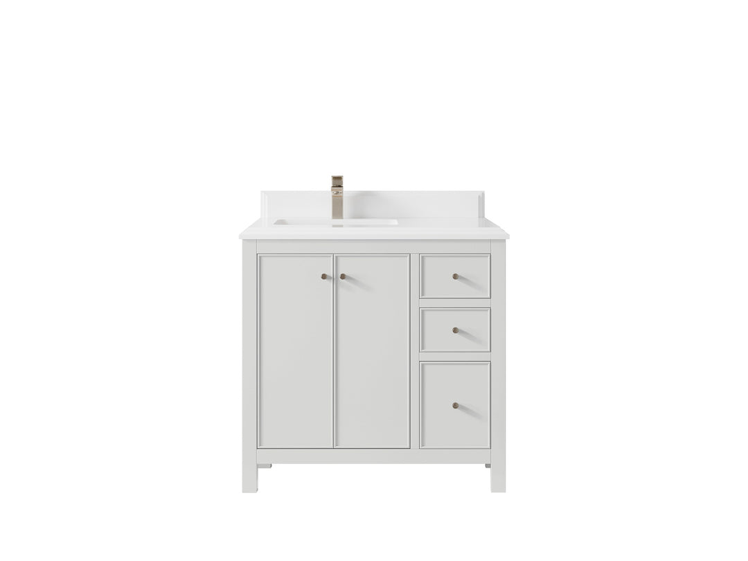 Chicago 36 in. W x 22 in. D Left Offset Sink Bathroom Vanity