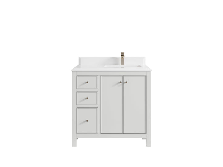 Chicago 36 in. W x 22 in. D Right Offset Sink Bathroom Vanity - photo 28