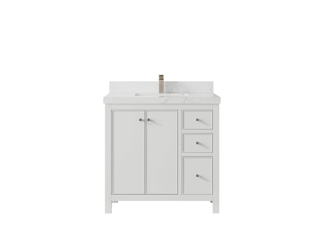 Chicago 36 in. W x 22 in. D Center Sink Bathroom Vanity