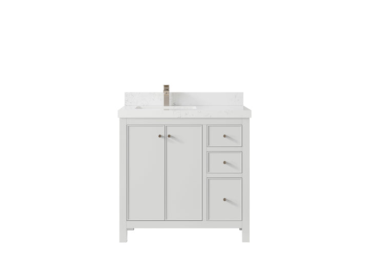 Chicago 36 in. W x 22 in. D Left Offset Sink Bathroom Vanity - photo 31