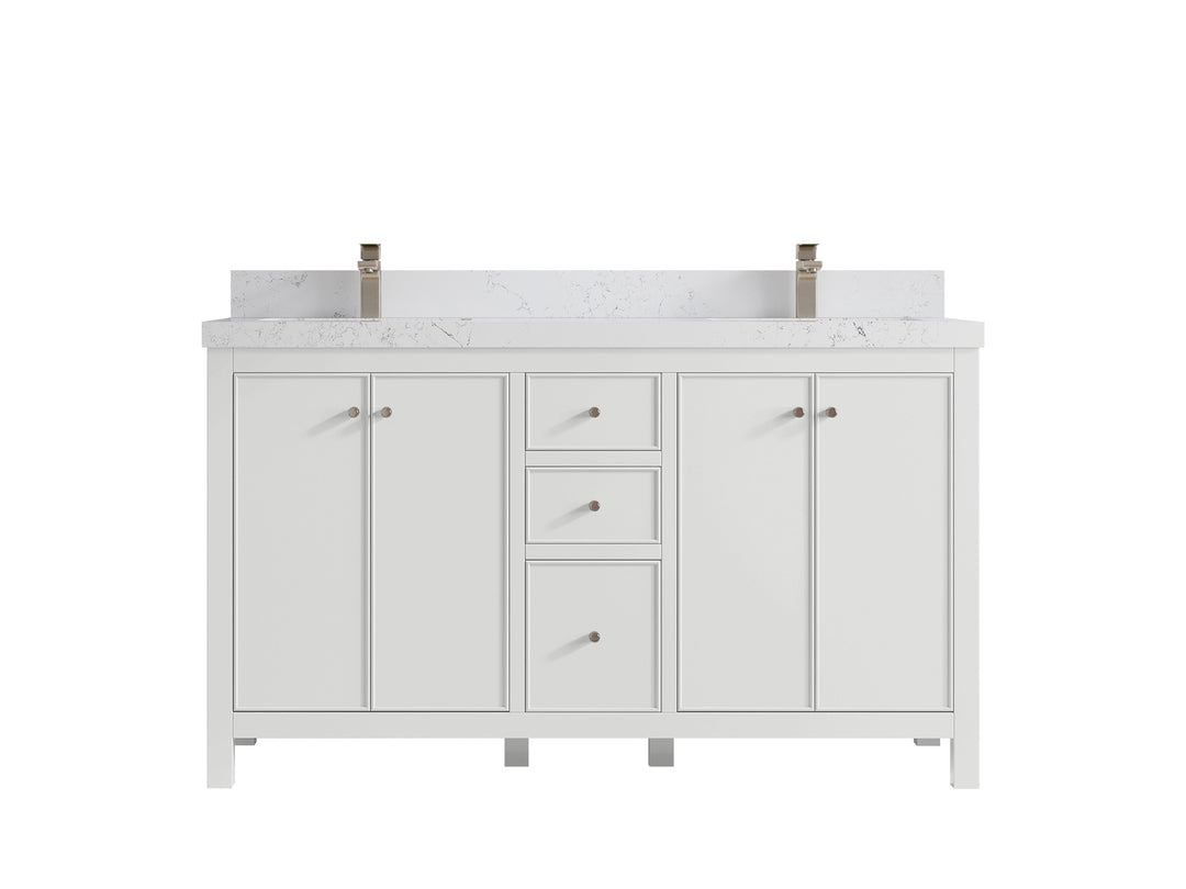 Chicago 60 in. W x 22 in. D Double Sink Bathroom Vanity