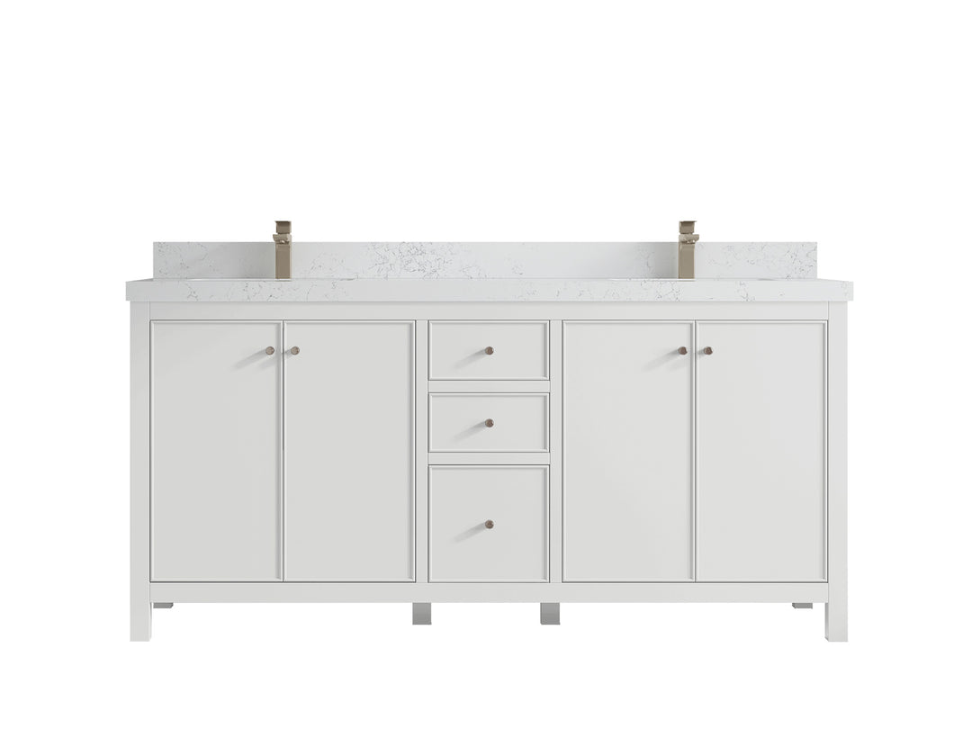 Chicago 72 in. W x 22 in. D Double Sink Bathroom Vanity