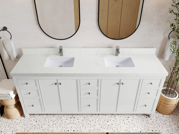 Chicago 84 in. W x 22 in. D Double Sink Bathroom Vanity - photo 28