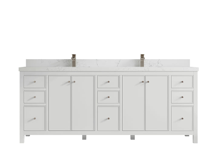 Chicago 84 in. W x 22 in. D Double Sink Bathroom Vanity - photo 29