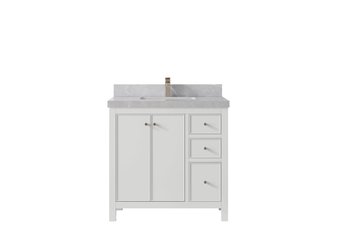 Chicago 36 in. W x 22 in. D Center Sink Bathroom Vanity