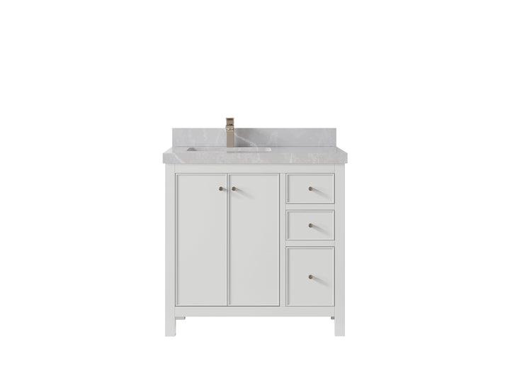 Chicago 36 in. W x 22 in. D Left Offset Sink Bathroom Vanity - photo 33