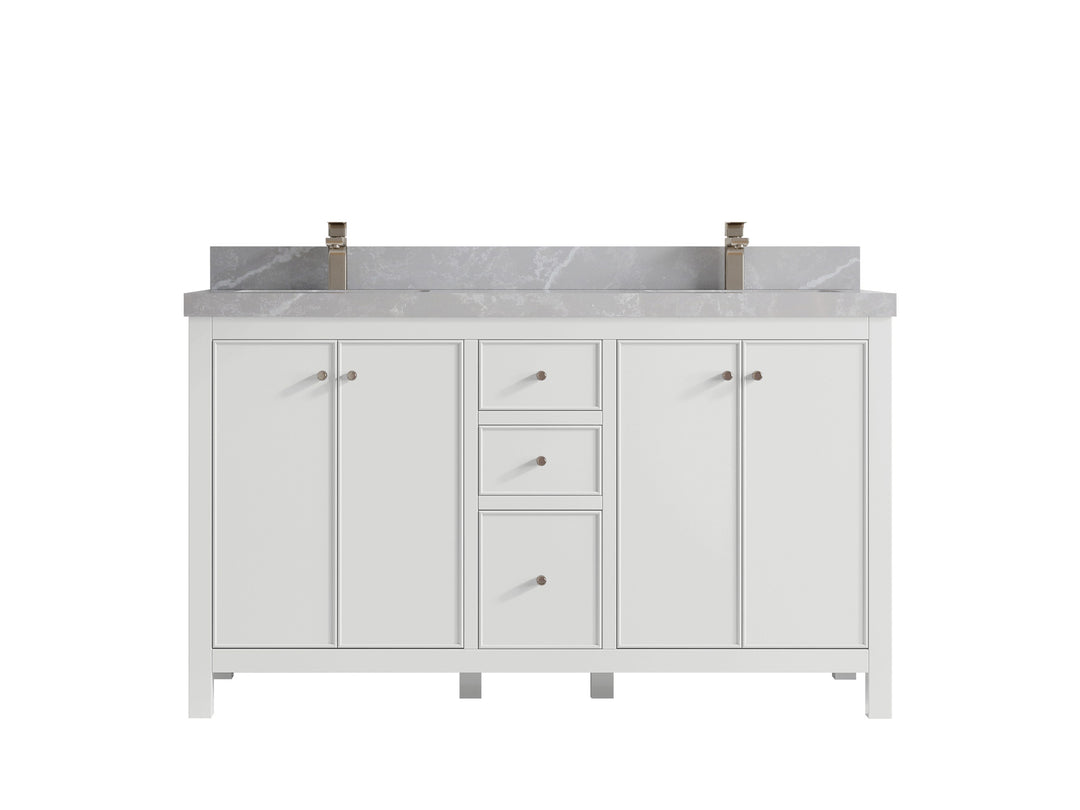 Chicago 60 in. W x 22 in. D Double Sink Bathroom Vanity