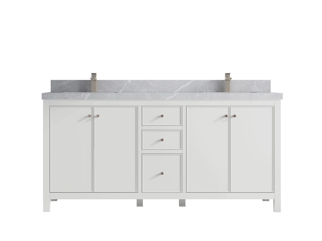 Chicago 72 in. W x 22 in. D Double Sink Bathroom Vanity