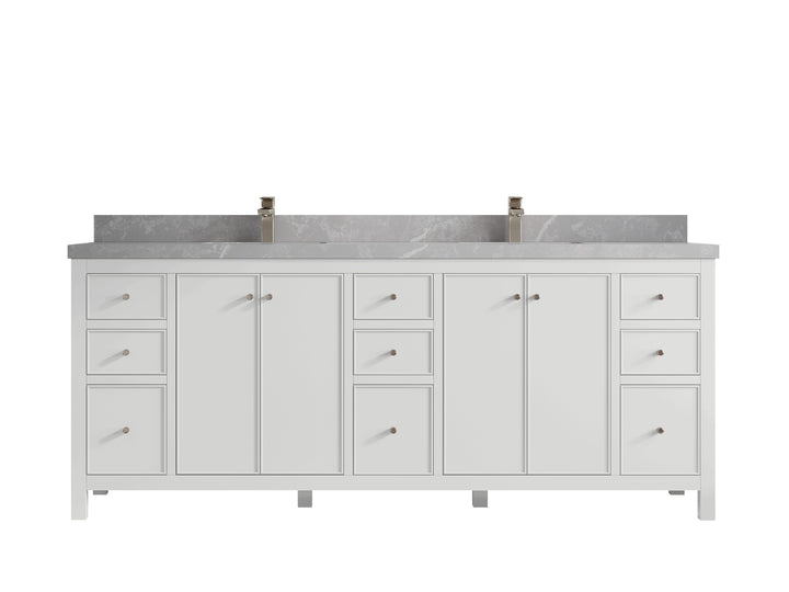 Chicago 84 in. W x 22 in. D Double Sink Bathroom Vanity - photo 31