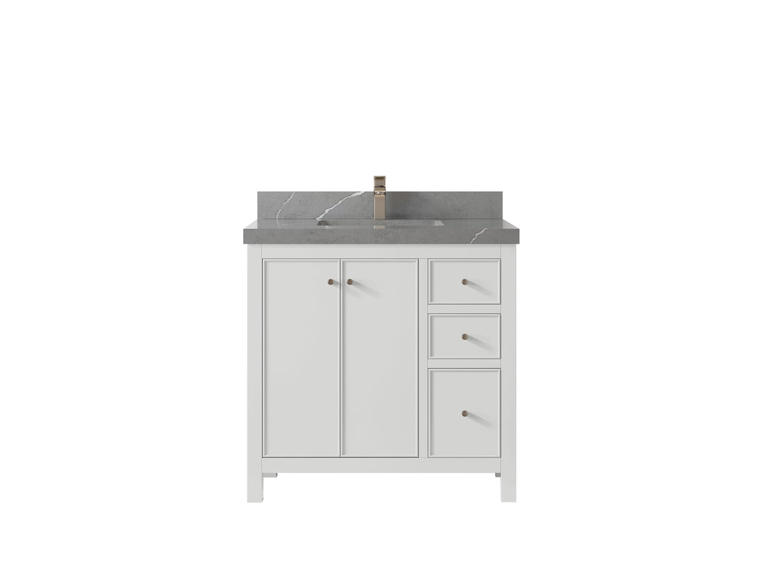 Chicago 36 in. W x 22 in. D Center Sink Bathroom Vanity