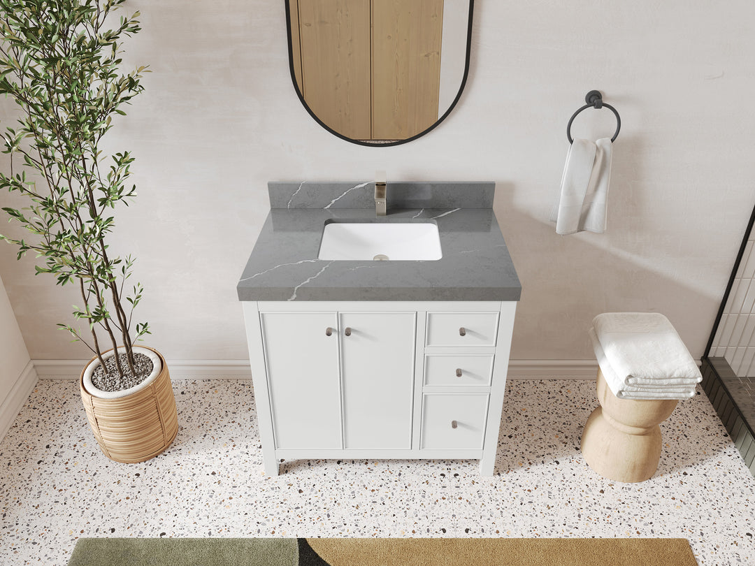 Chicago 36 in. W x 22 in. D Center Sink Bathroom Vanity