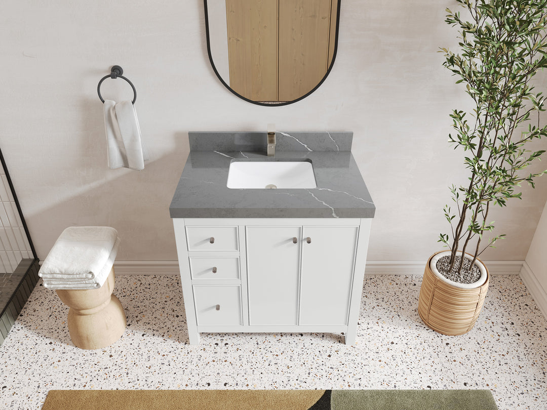 Chicago 36 in. W x 22 in. D Center Sink Bathroom Vanity