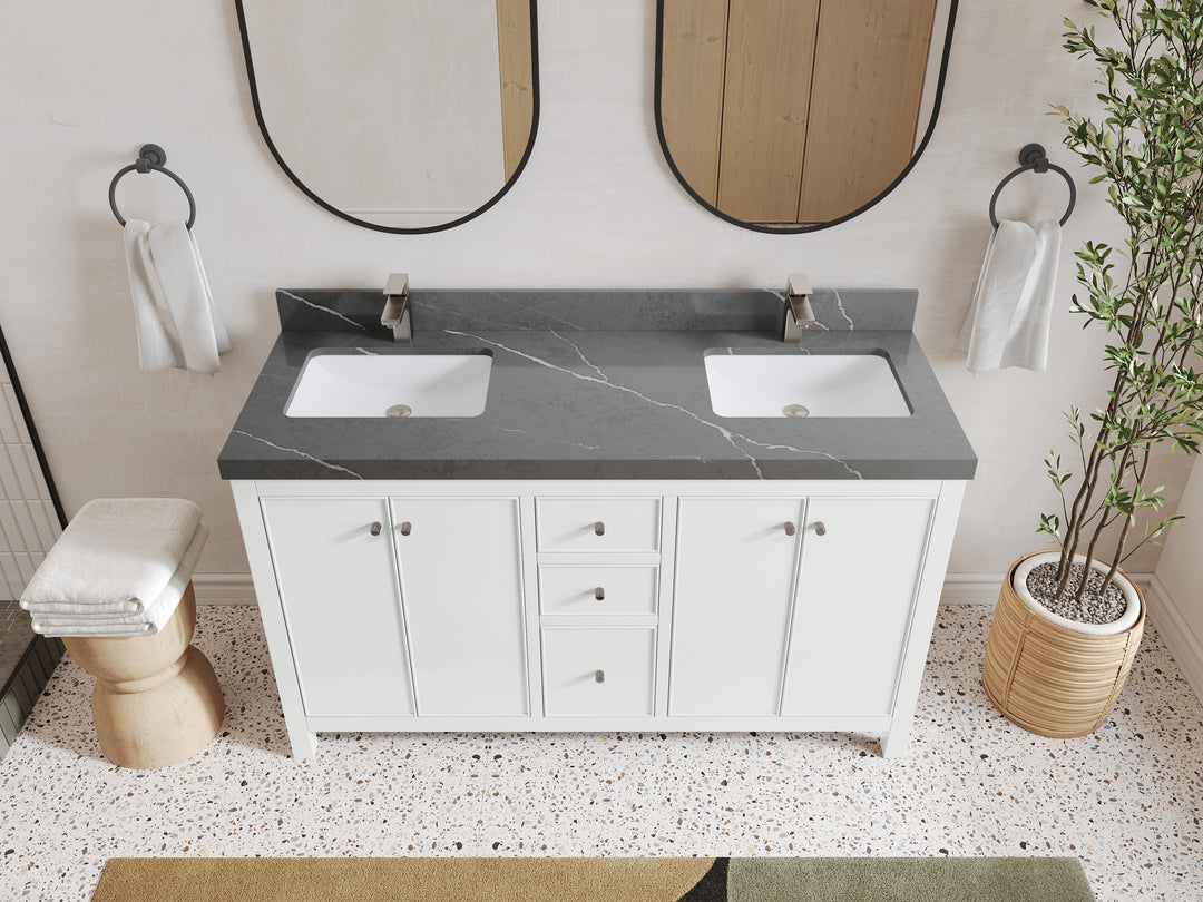 Chicago 60 in. W x 22 in. D Double Sink Bathroom Vanity