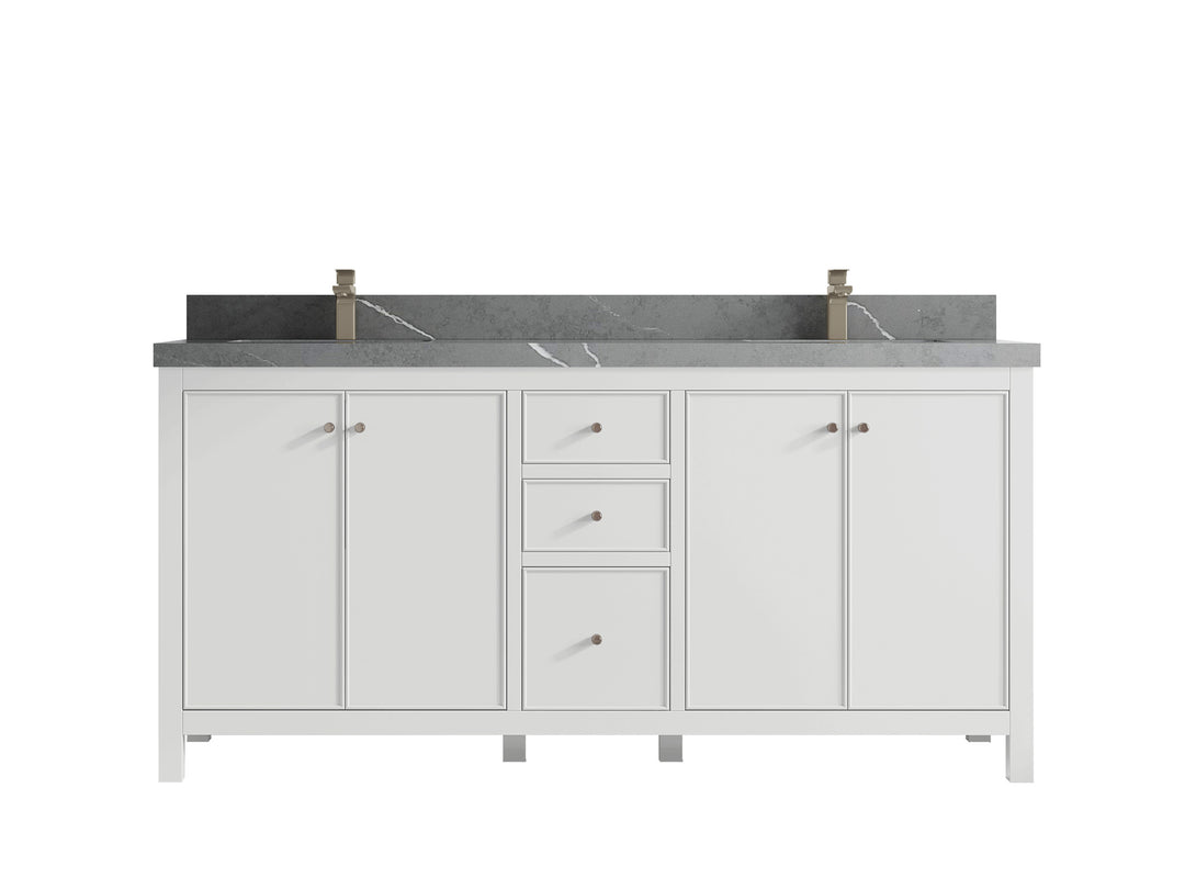 Chicago 72 in. W x 22 in. D Double Sink Bathroom Vanity