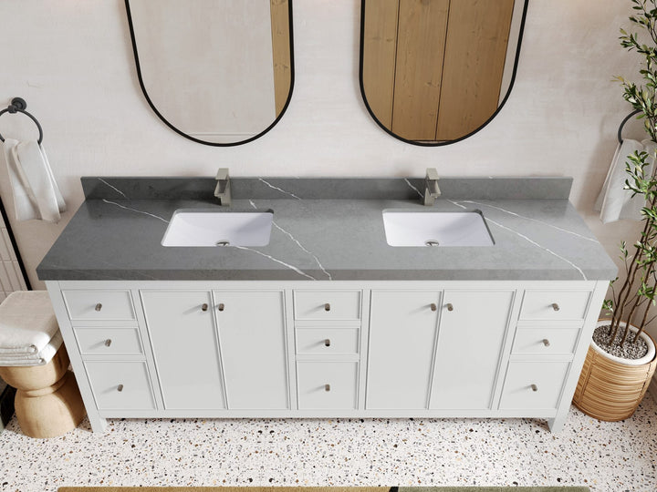 Chicago 84 in. W x 22 in. D Double Sink Bathroom Vanity - photo 32