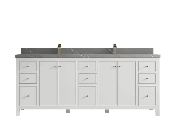 Chicago 84 in. W x 22 in. D Double Sink Bathroom Vanity - photo 33