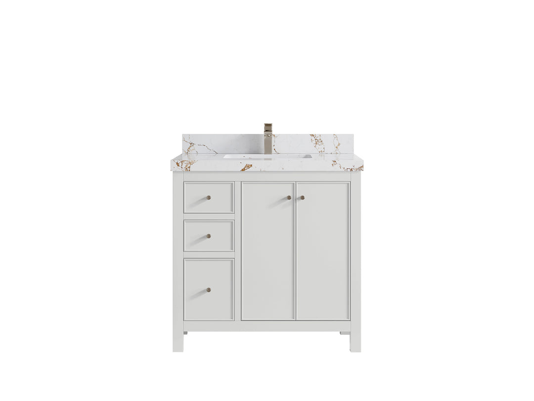 Chicago 36 in. W x 22 in. D Center Sink Bathroom Vanity