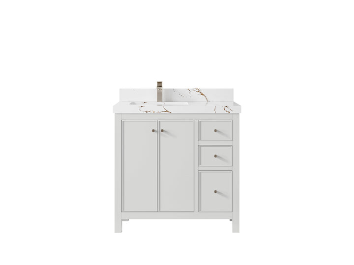 Chicago 36 in. W x 22 in. D Left Offset Sink Bathroom Vanity - photo 37
