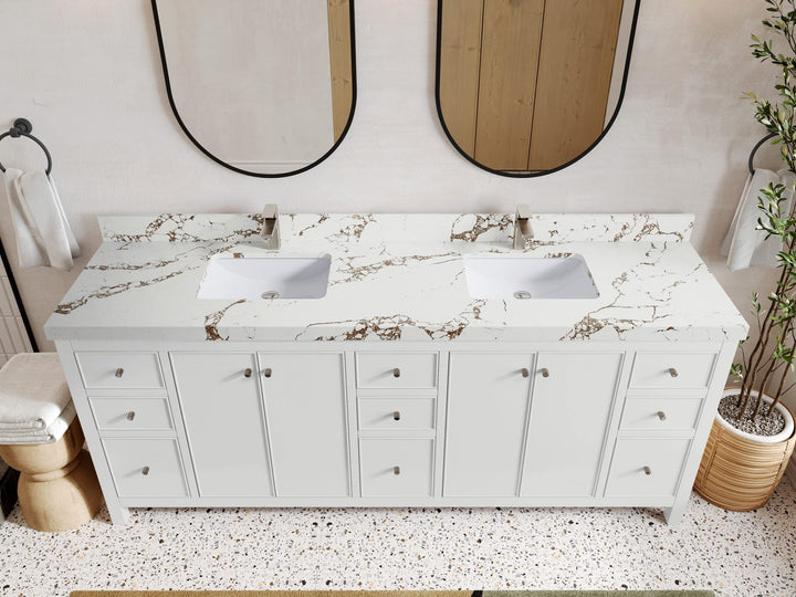 Chicago 84 in. W x 22 in. D Double Sink Bathroom Vanity - photo 34