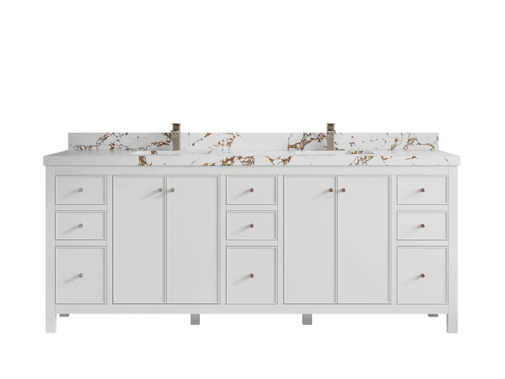 Chicago 84 in. W x 22 in. D Double Sink Bathroom Vanity - photo 35