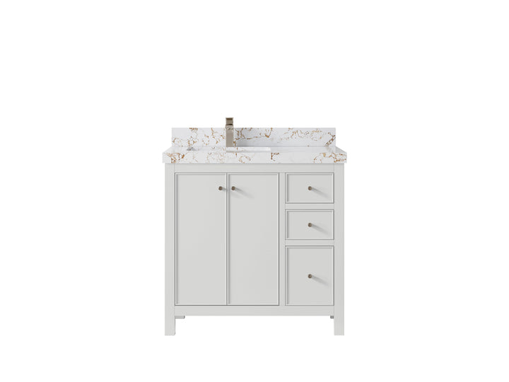 Chicago 36 in. W x 22 in. D Left Offset Sink Bathroom Vanity - photo 39
