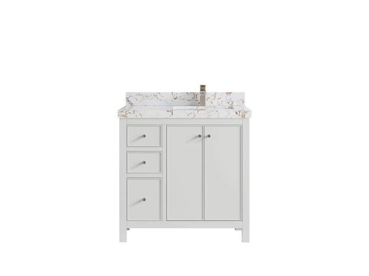Chicago 36 in. W x 22 in. D Right Offset Sink Bathroom Vanity - photo 38