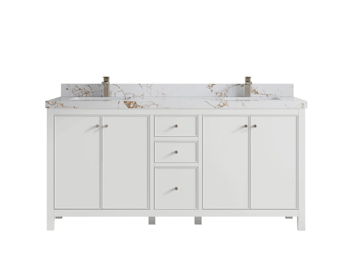 Chicago 72 in. W x 22 in. D Double Sink Bathroom Vanity - photo 39