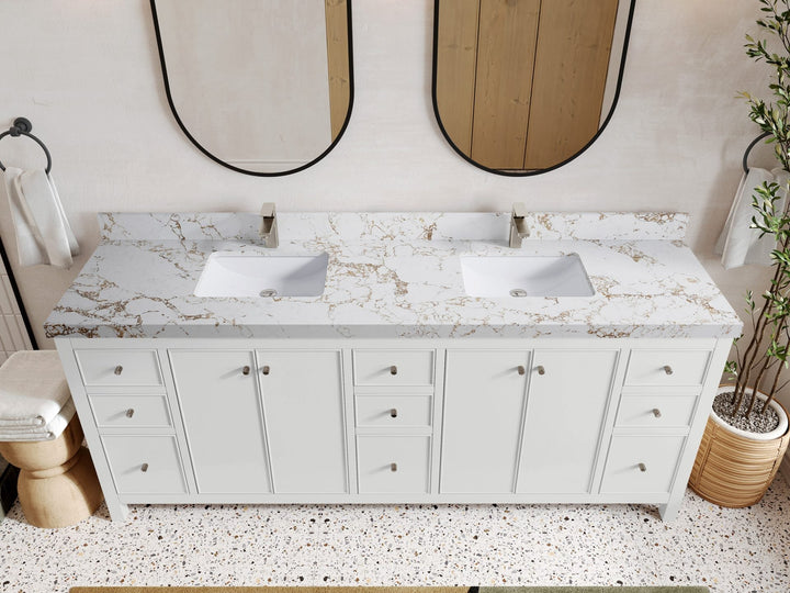 Chicago 84 in. W x 22 in. D Double Sink Bathroom Vanity - photo 36
