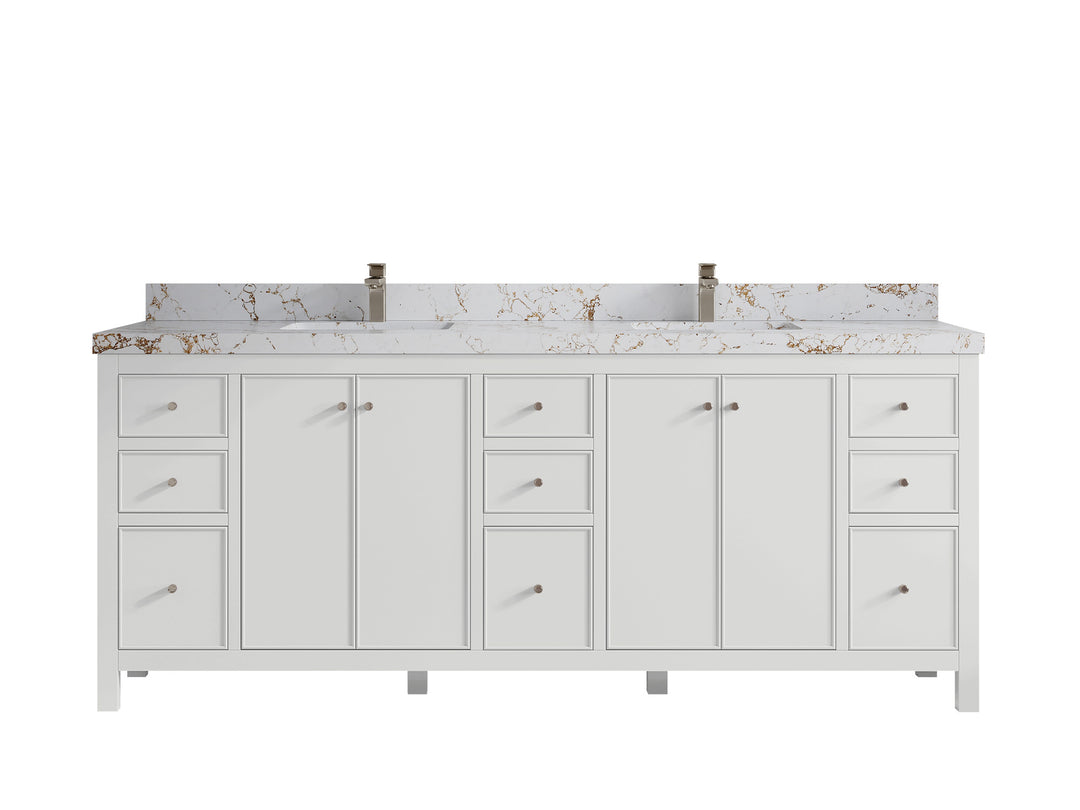 Chicago 84 in. W x 22 in. D Double Sink Bathroom Vanity