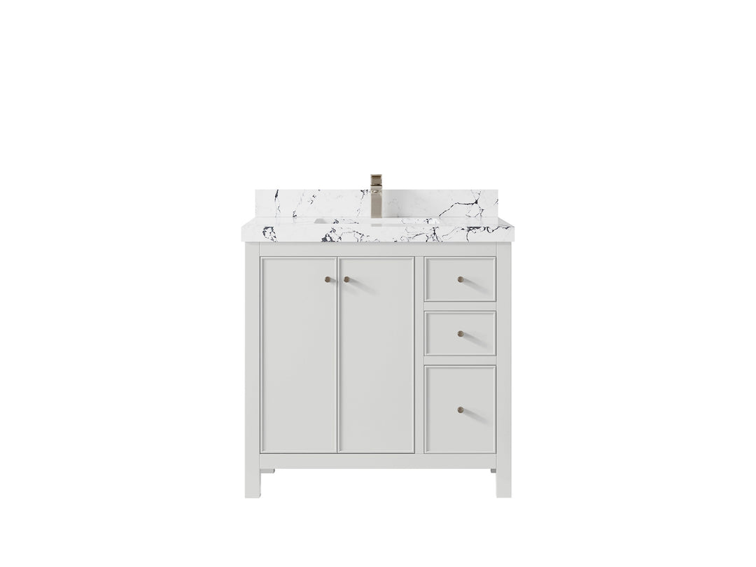 Chicago 36 in. W x 22 in. D Center Sink Bathroom Vanity