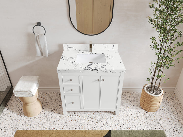 Chicago 36 in. W x 22 in. D Center Sink Bathroom Vanity - photo 40