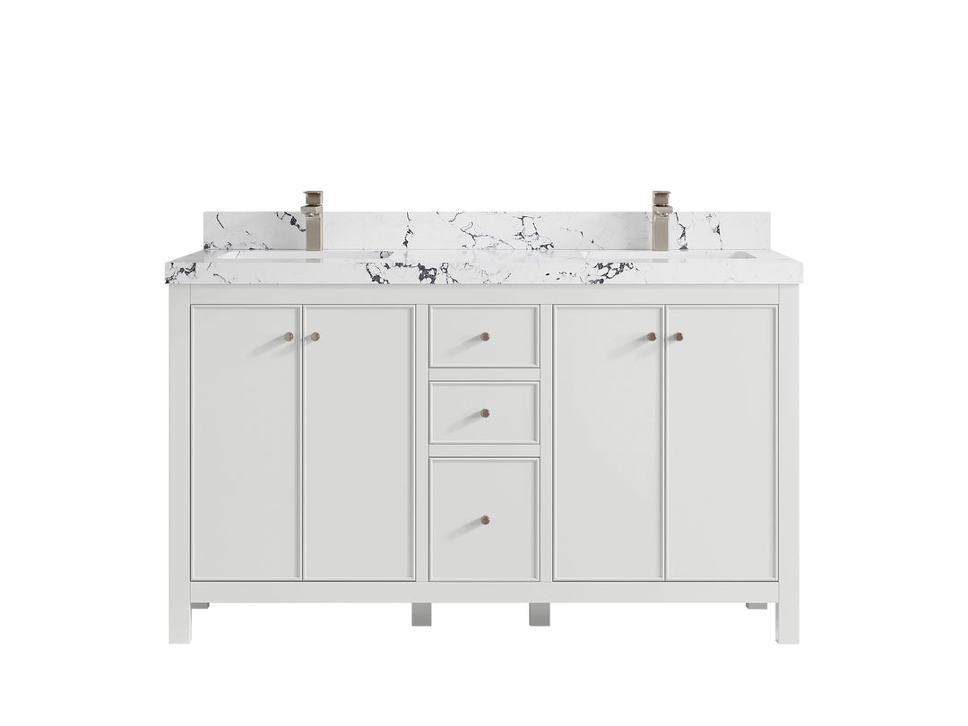 Chicago 60 in. W x 22 in. D Double Sink Bathroom Vanity