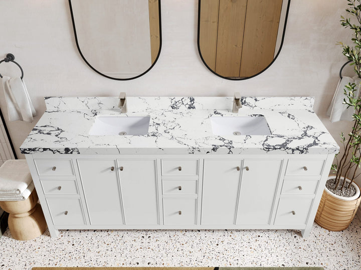 Chicago 84 in. W x 22 in. D Double Sink Bathroom Vanity - photo 38