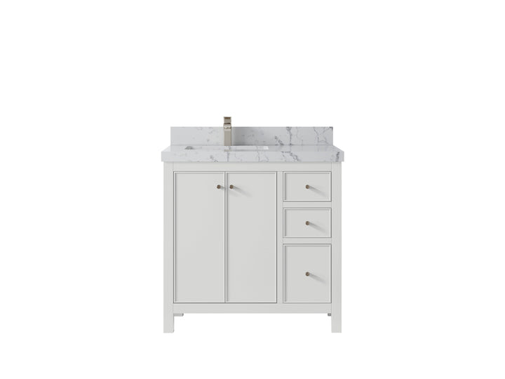 Chicago 36 in. W x 22 in. D Left Offset Sink Bathroom Vanity - photo 43