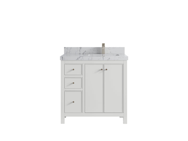 Chicago 36 in. W x 22 in. D Right Offset Sink Bathroom Vanity - photo 42