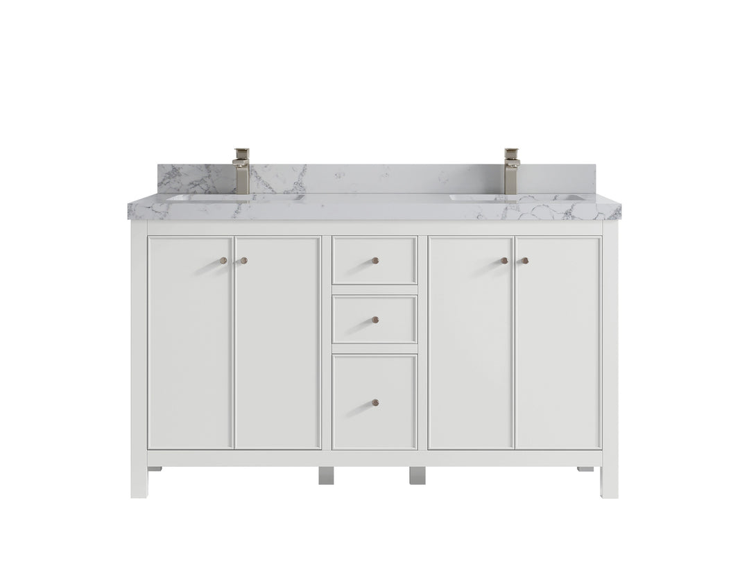 Chicago 60 in. W x 22 in. D Double Sink Bathroom Vanity