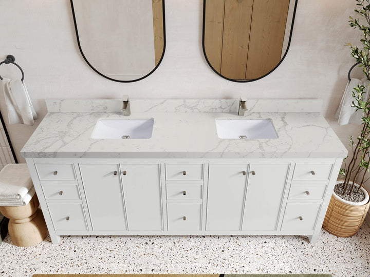 Chicago 84 in. W x 22 in. D Double Sink Bathroom Vanity - photo 40
