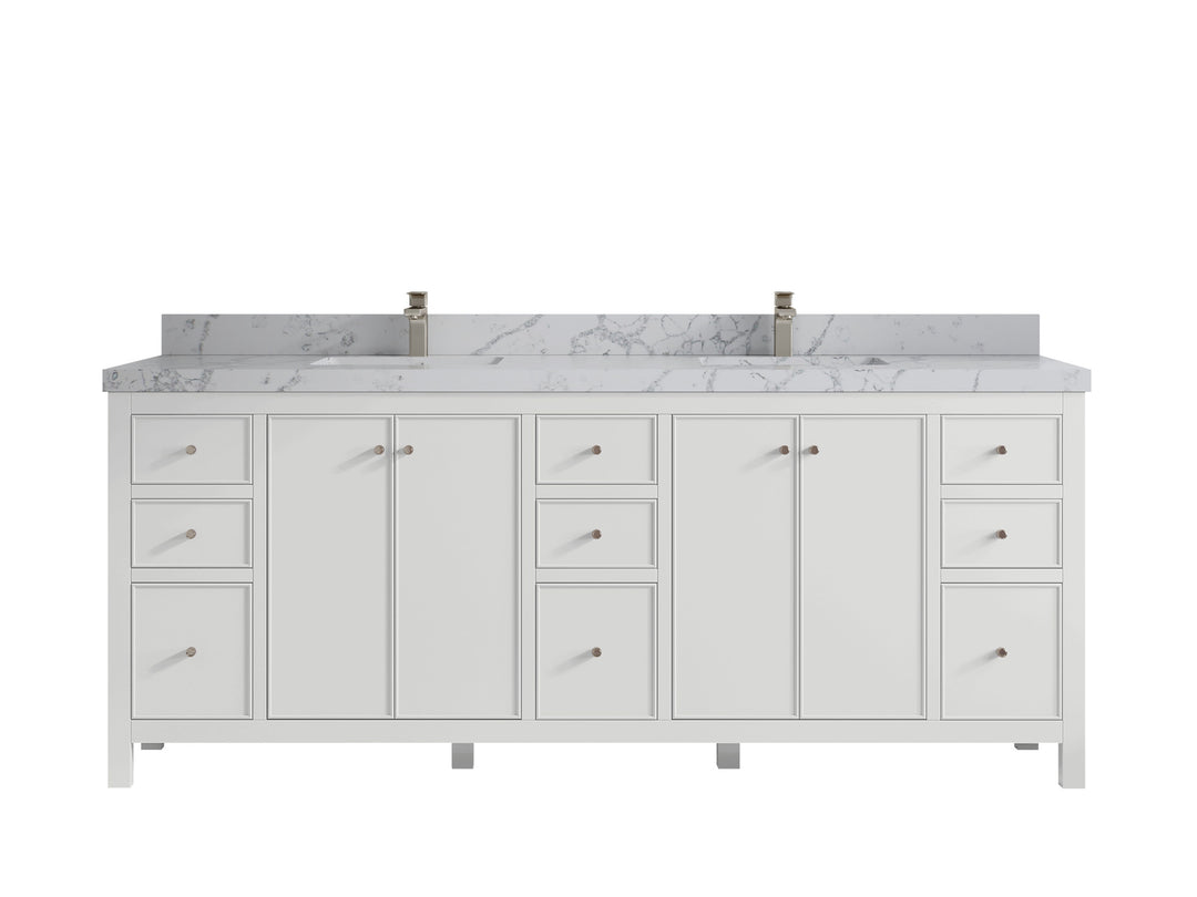 Chicago 84 in. W x 22 in. D Double Sink Bathroom Vanity