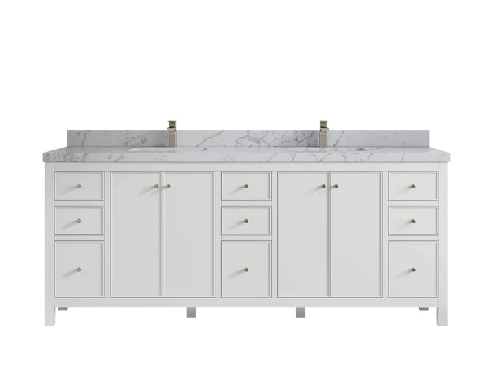 Chicago 84 in. W x 22 in. D Double Sink Bathroom Vanity - photo 41
