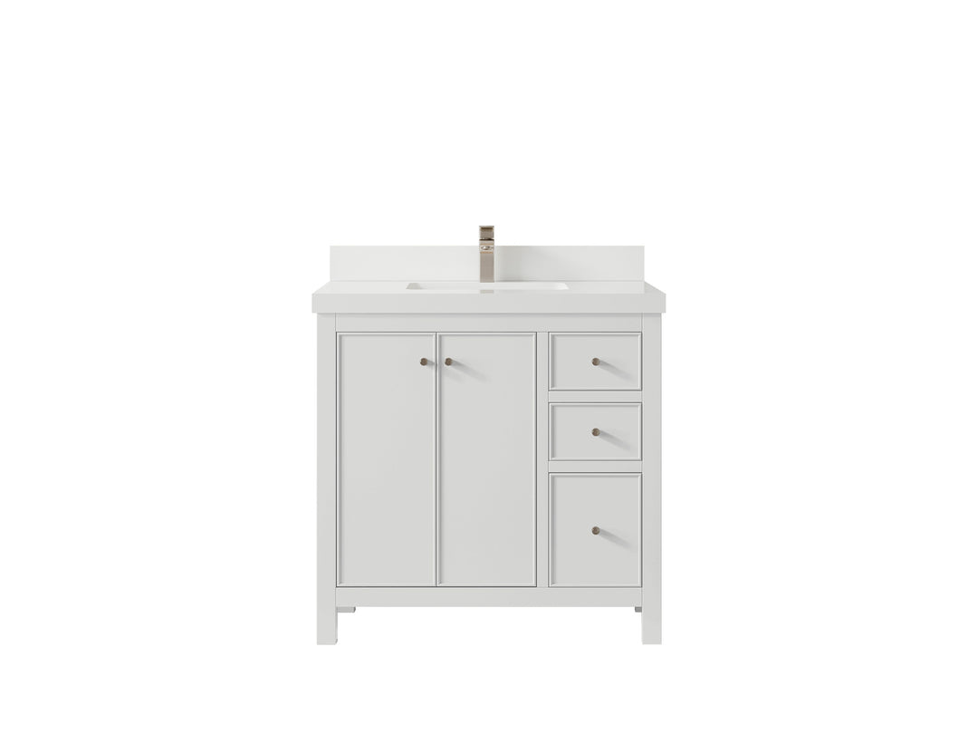 Chicago 36 in. W x 22 in. D Center Sink Bathroom Vanity