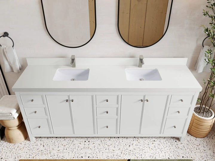 Chicago 84 in. W x 22 in. D Double Sink Bathroom Vanity - photo 42
