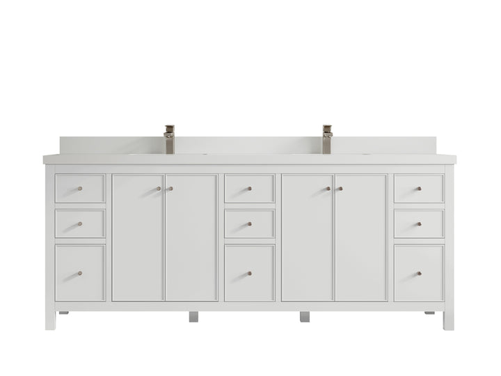 Chicago 84 in. W x 22 in. D Double Sink Bathroom Vanity - photo 43