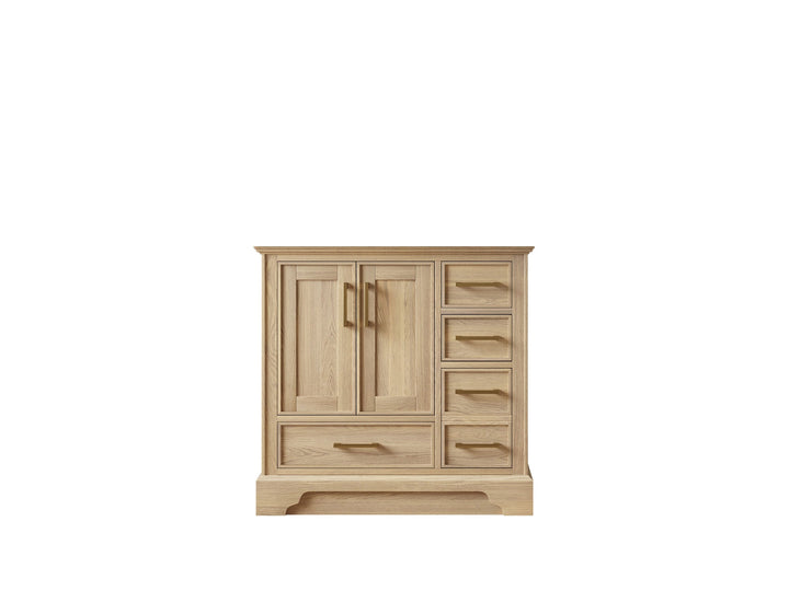 Charlotte White Oak 36 in. W x 22 in. D Left Offset Sink Bathroom Vanity - photo 8