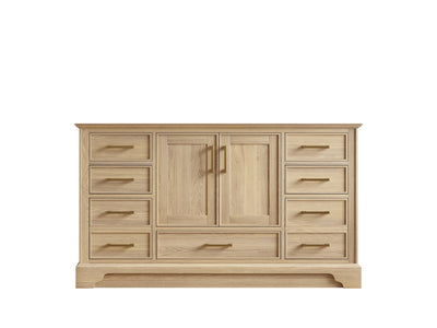 Charlotte White Oak 60 in. W x 22 in. D Single Sink Bathroom Vanity - Cabinet Only