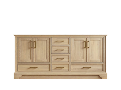 Charlotte White Oak 72 in. W x 22 in. D Double Sink Bathroom Vanity - Cabinet Only