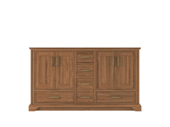 Charlotte 60 in. W x 22 in. D Double Sink Bathroom Teak Wood Vanity - photo 7